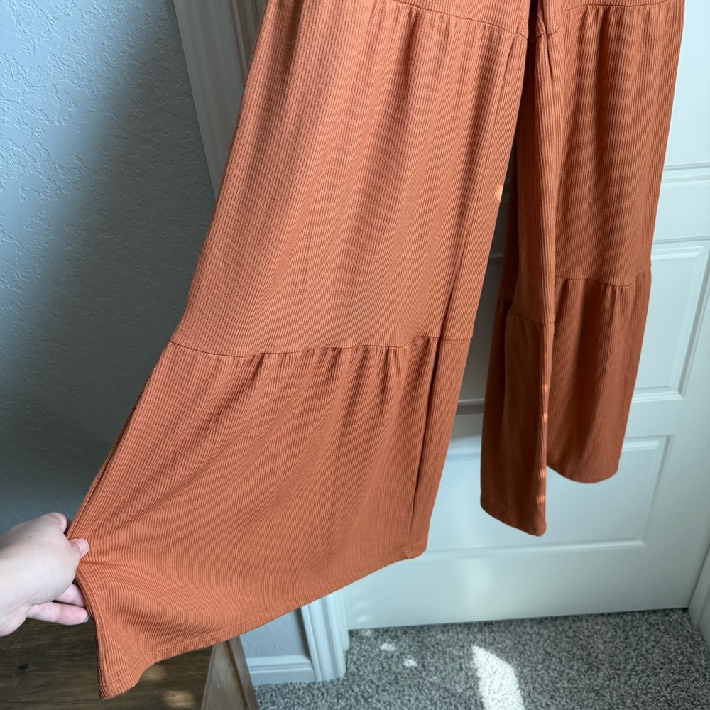 Anthro Marina Tiered Wide Leg Jumpsuit - Picture 8 of 11
